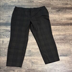 Alfani Black Plaid Straight Leg Pants